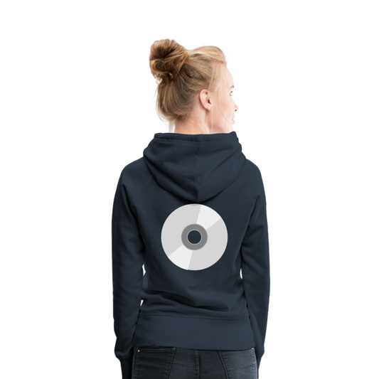 Sudadera con capucha premium para mujer"CD" - navy