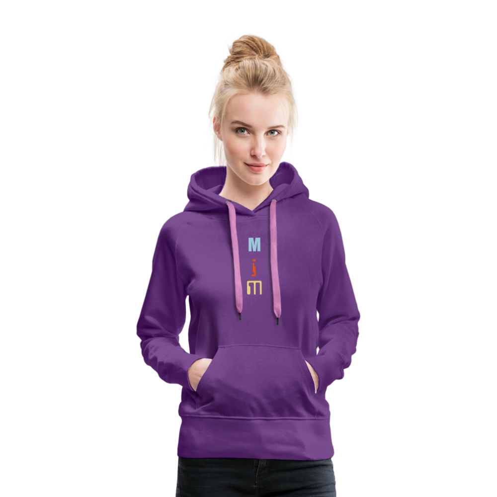 Sudadera con capucha premium para mujer"CD" - purple