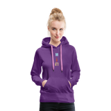 Sudadera con capucha premium para mujer"CD" - purple