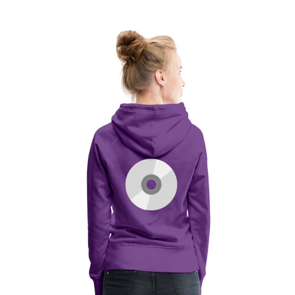 Sudadera con capucha premium para mujer"CD" - purple