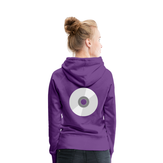Sudadera con capucha premium para mujer"CD" - purple