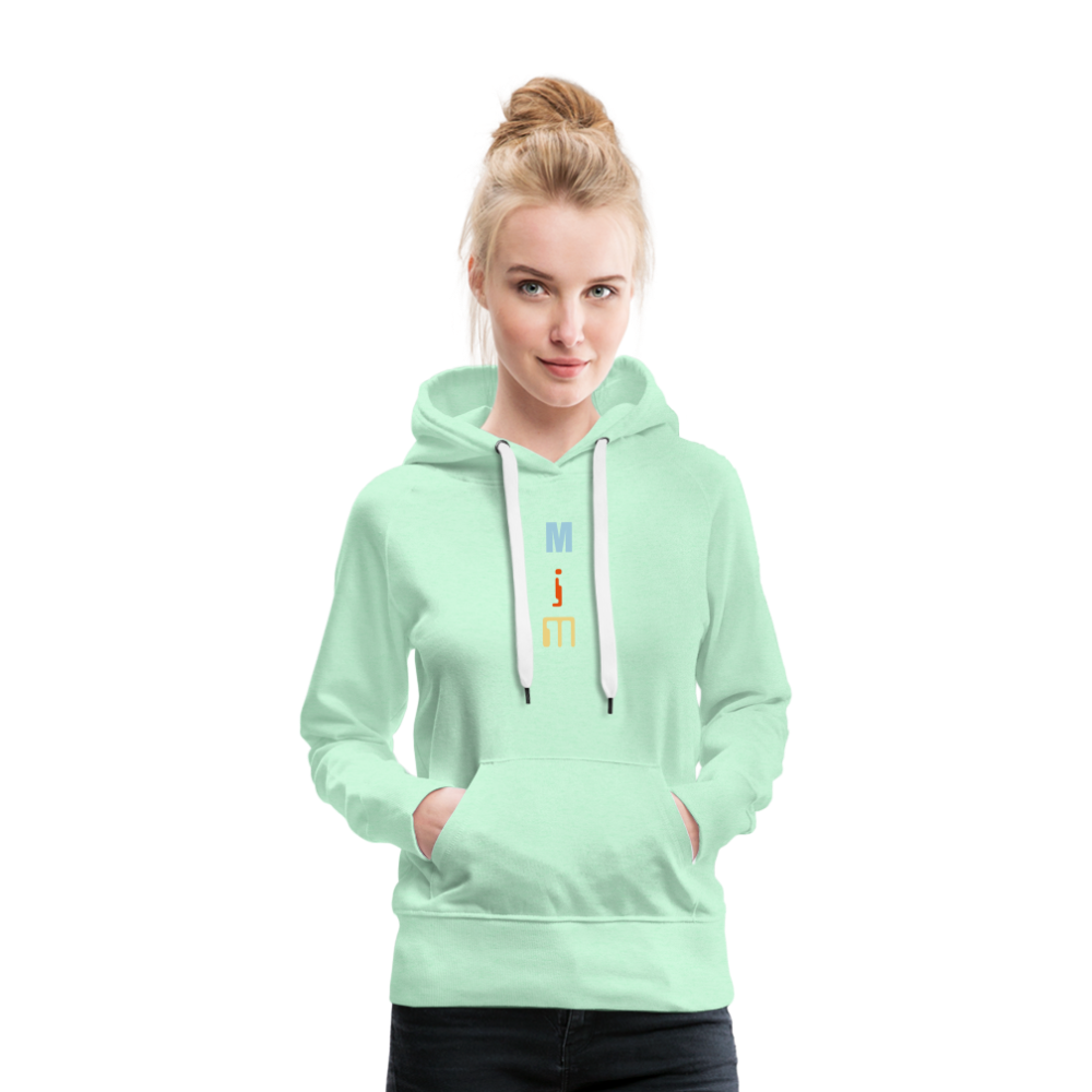 Sudadera con capucha premium para mujer"CD" - light mint