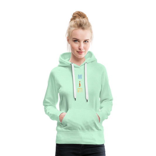 Sudadera con capucha premium para mujer"CD" - light mint