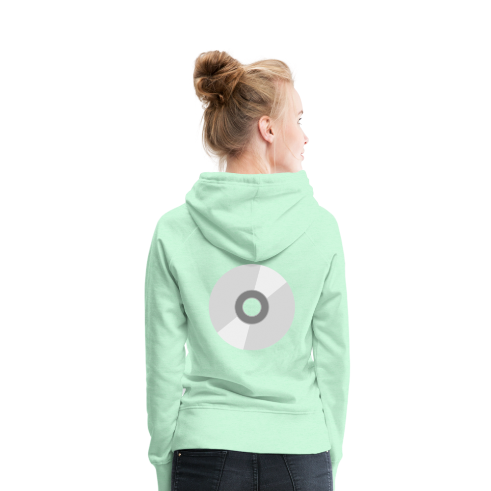 Sudadera con capucha premium para mujer"CD" - light mint