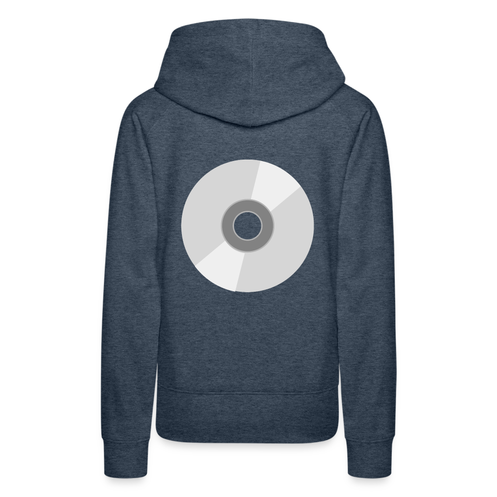 Sudadera con capucha premium para mujer"CD" - heather denim