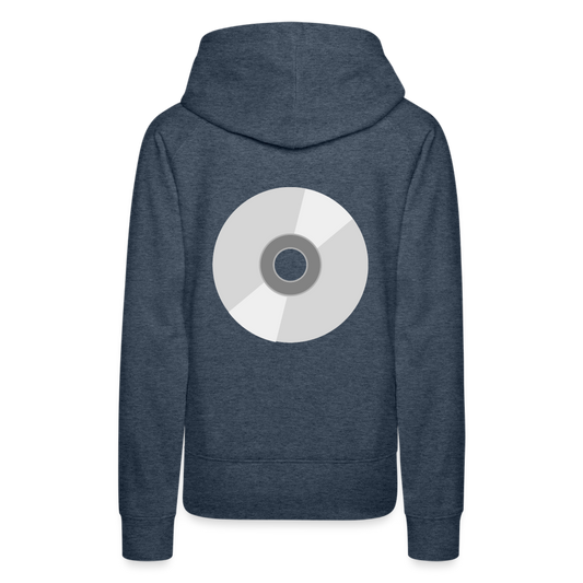 Sudadera con capucha premium para mujer"CD" - heather denim