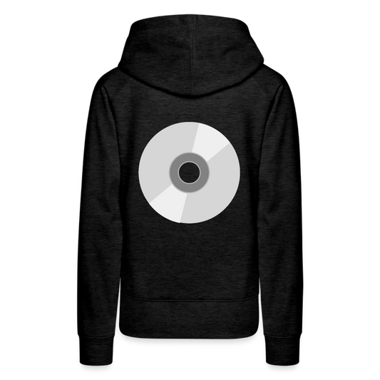 Sudadera con capucha premium para mujer"CD" - charcoal grey