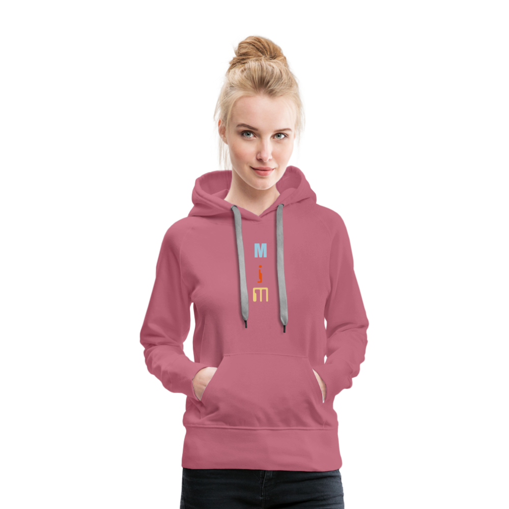 Sudadera con capucha premium para mujer"CD" - mauve