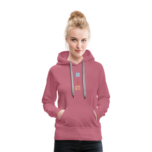 Sudadera con capucha premium para mujer"CD" - mauve