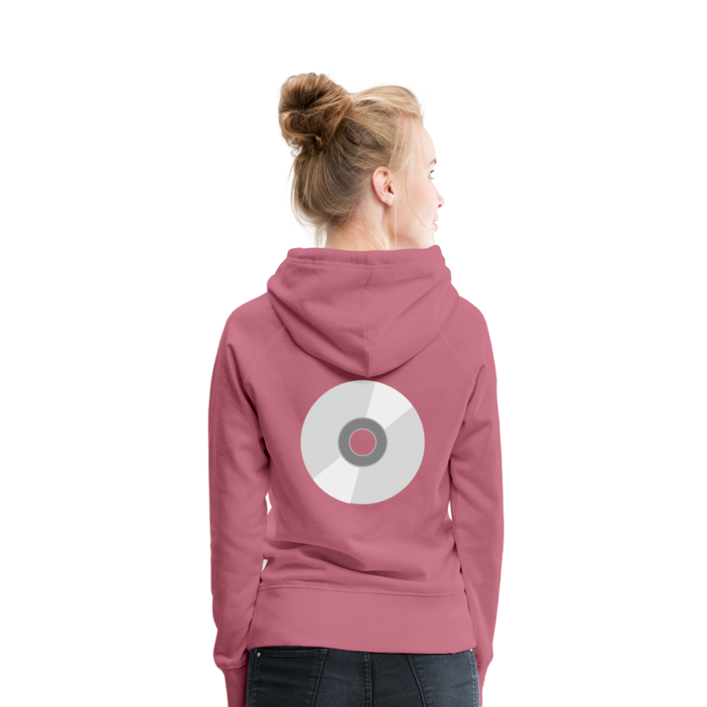 Sudadera con capucha premium para mujer"CD" - mauve