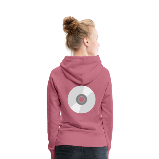 Sudadera con capucha premium para mujer"CD" - mauve