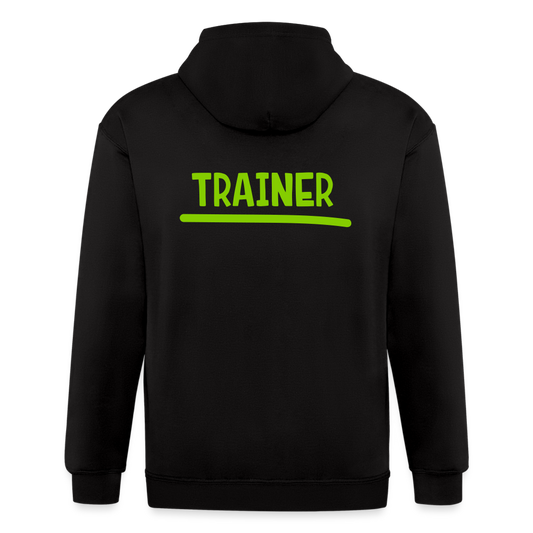 Chaqueta con capucha de alto gramaje para hombre"MJM Trainer" - black