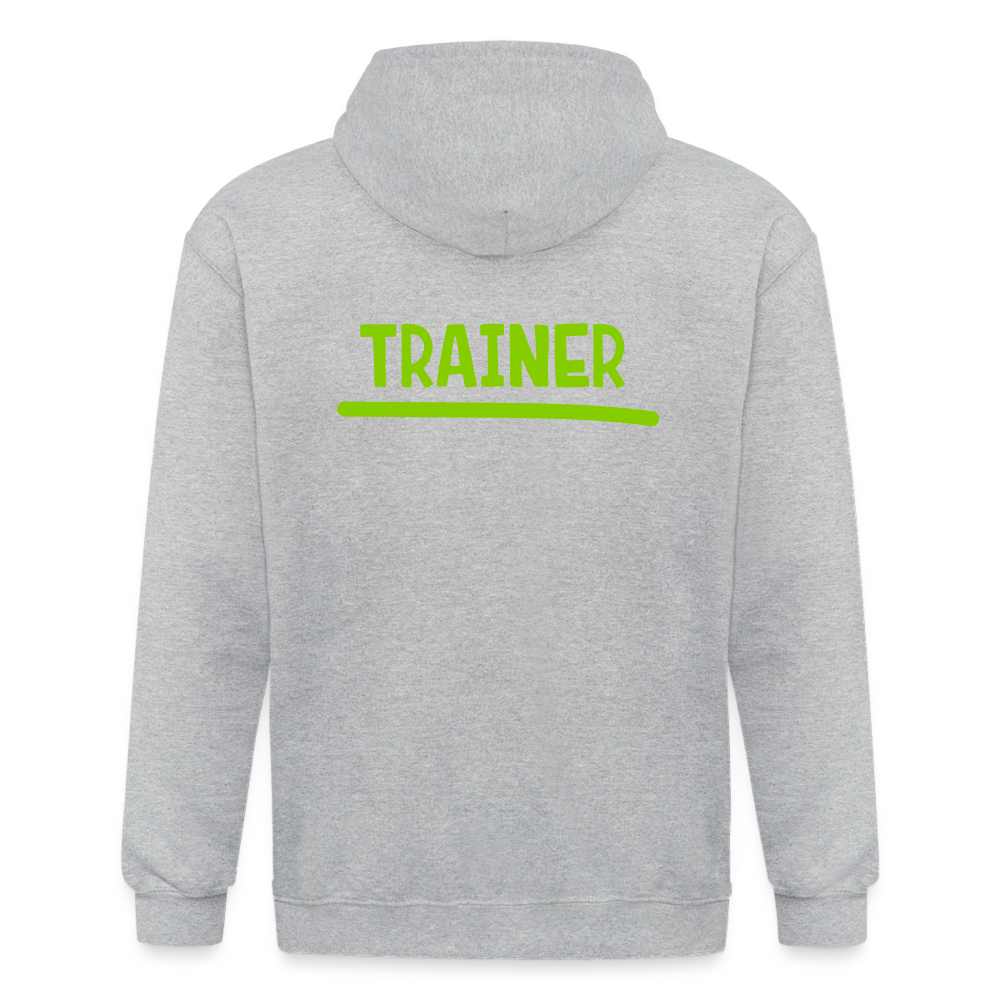 Chaqueta con capucha de alto gramaje para hombre"MJM Trainer" - heather grey