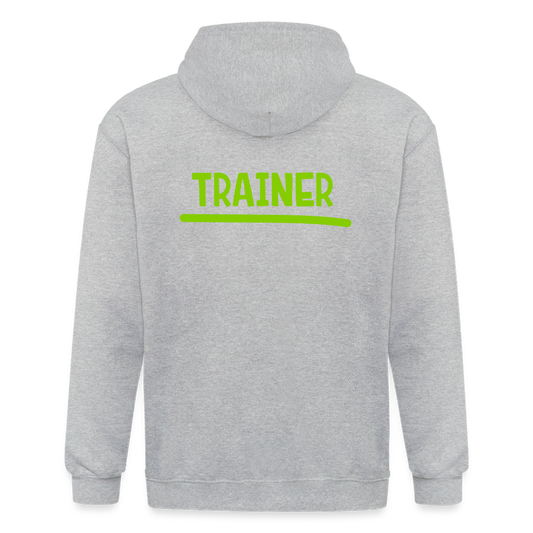 Chaqueta con capucha de alto gramaje para hombre"MJM Trainer" - heather grey