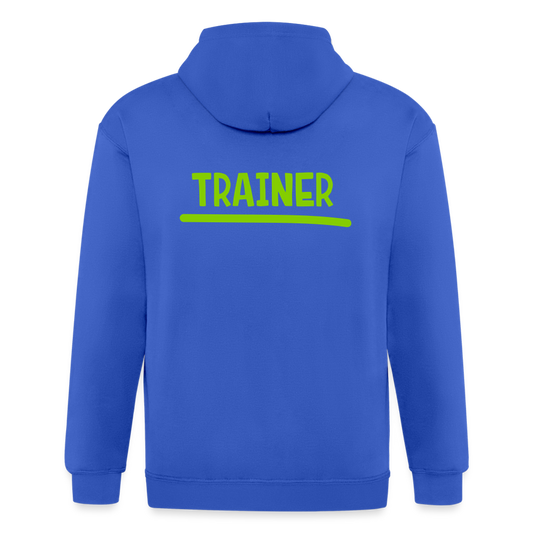 Chaqueta con capucha de alto gramaje para hombre"MJM Trainer" - royal blue