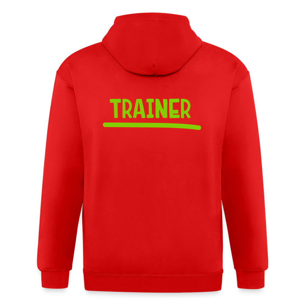 Chaqueta con capucha de alto gramaje para hombre"MJM Trainer" - red