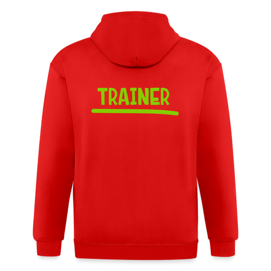 Chaqueta con capucha de alto gramaje para hombre"MJM Trainer" - red