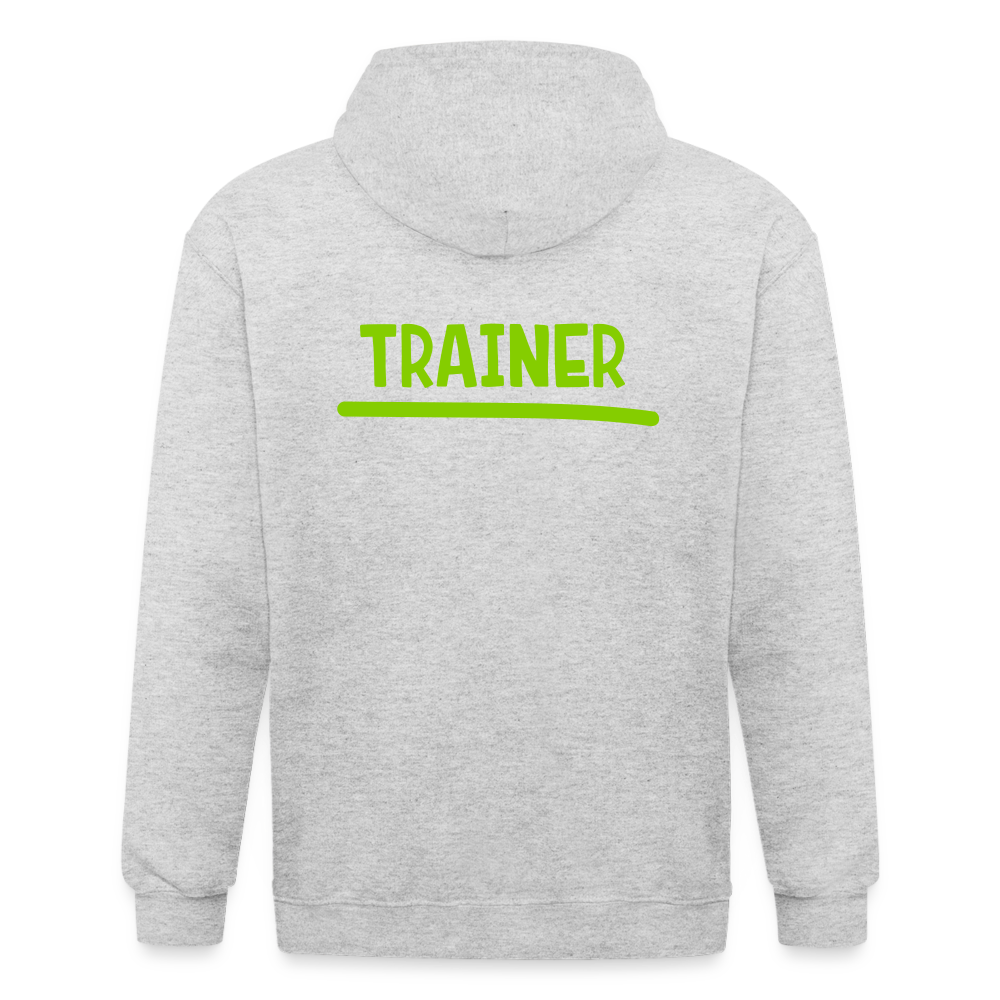 Chaqueta con capucha de alto gramaje para hombre"MJM Trainer" - heather white