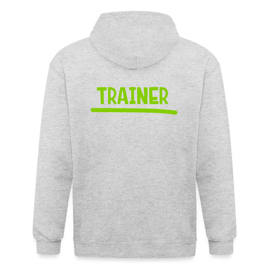 Chaqueta con capucha de alto gramaje para hombre"MJM Trainer" - heather white