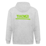 Chaqueta con capucha de alto gramaje para hombre"MJM Trainer" - heather white