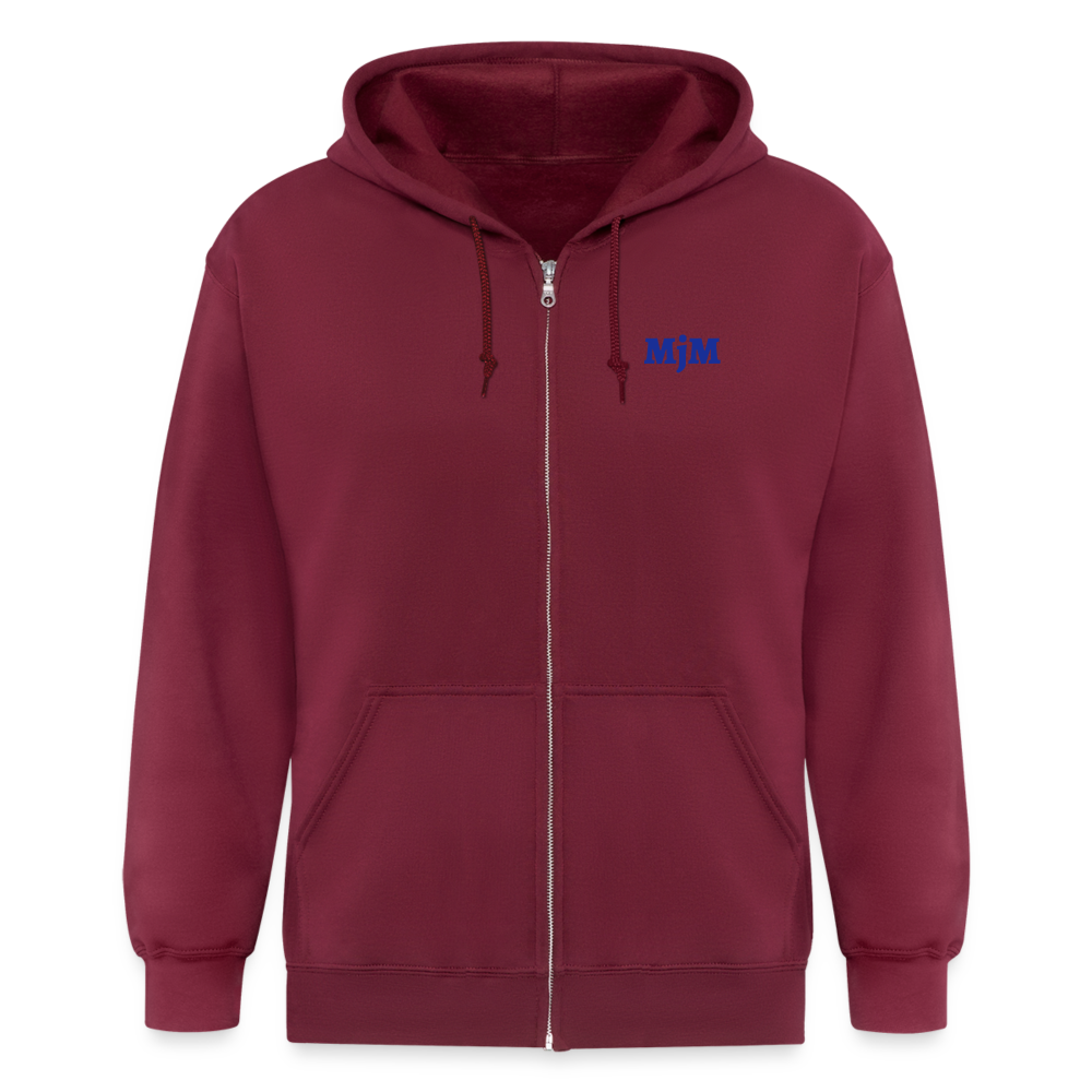 Chaqueta con capucha de alto gramaje para hombre"MJM Trainer" - maroon