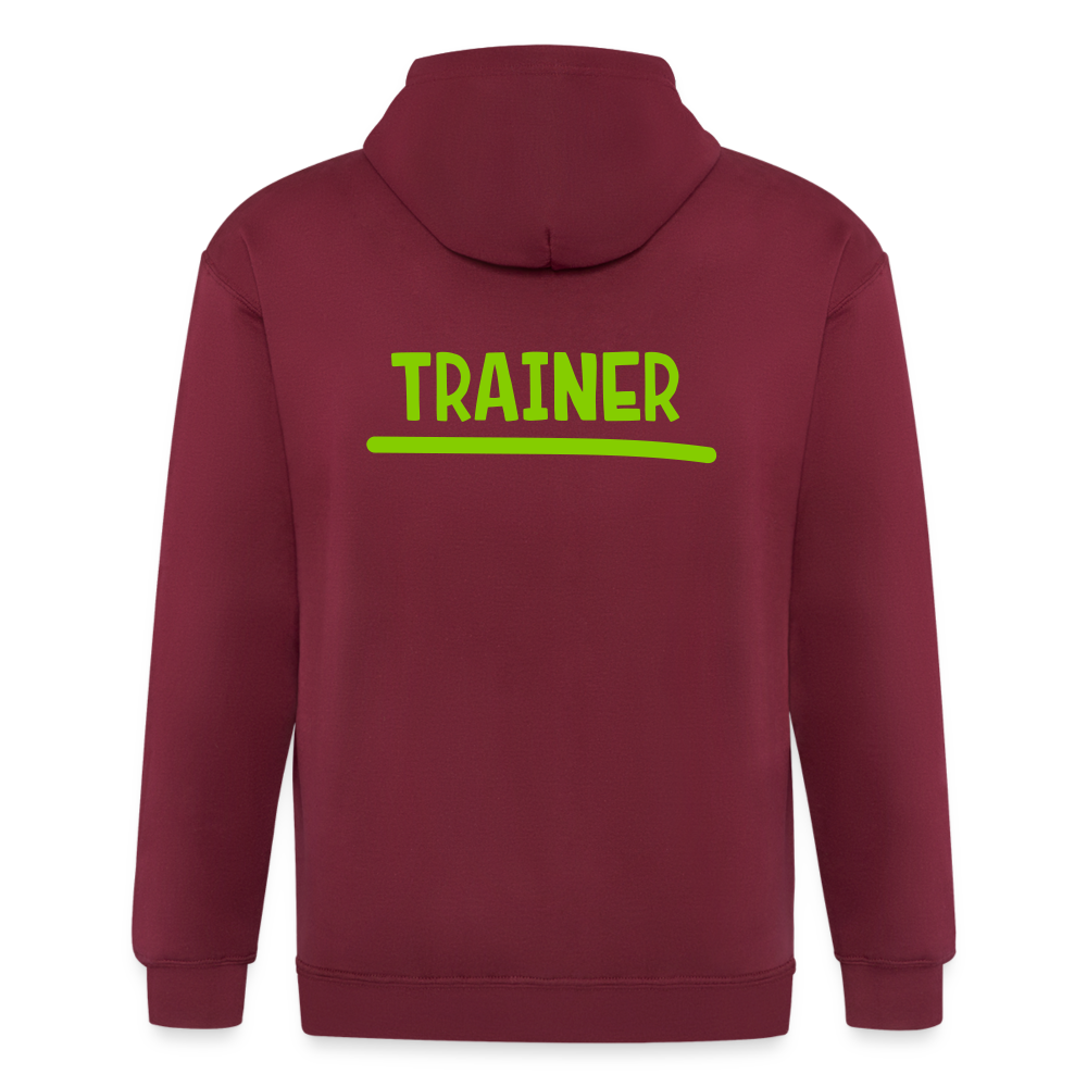 Chaqueta con capucha de alto gramaje para hombre"MJM Trainer" - maroon
