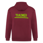 Chaqueta con capucha de alto gramaje para hombre"MJM Trainer" - maroon