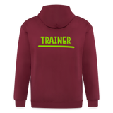 Chaqueta con capucha de alto gramaje para hombre"MJM Trainer" - maroon