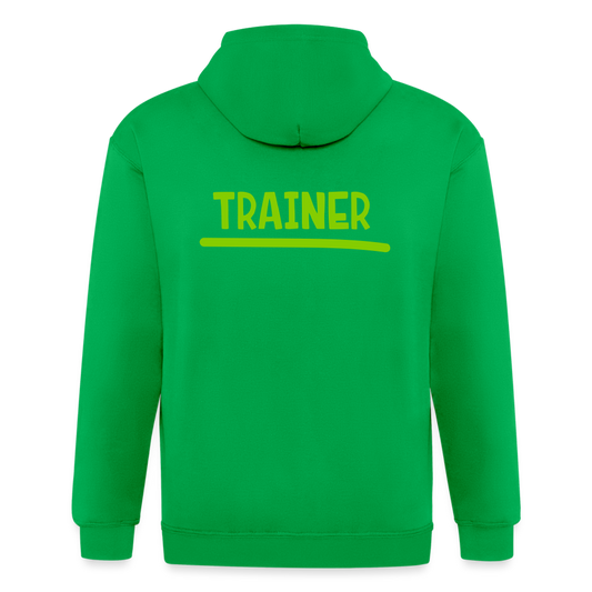 Chaqueta con capucha de alto gramaje para hombre"MJM Trainer" - kelly green