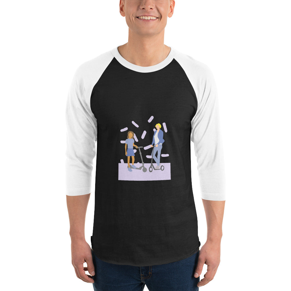 Camiseta con manga raglán tres cuartos"Wurz"