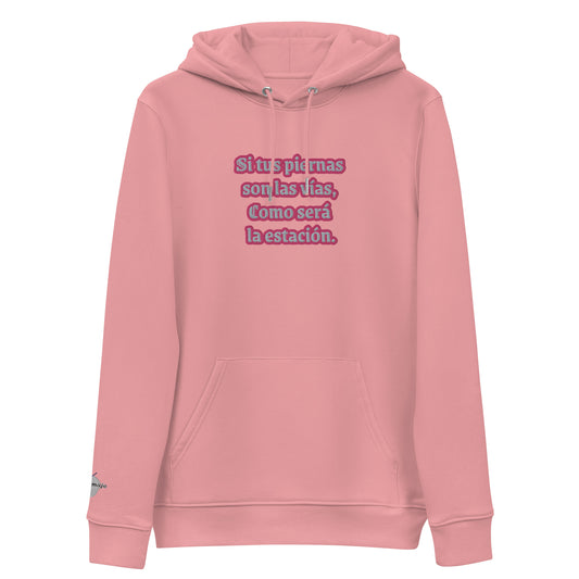 Sudadera con capucha esencial eco unisex"picante"