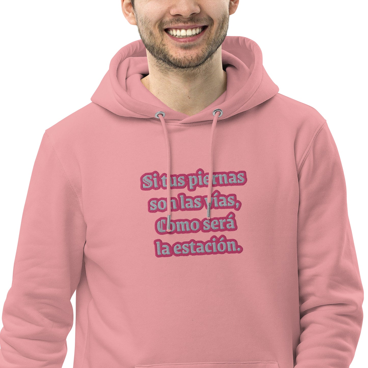 Sudadera con capucha esencial eco unisex"picante"