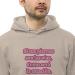 Sudadera con capucha esencial eco unisex"picante"