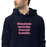 Sudadera con capucha esencial eco unisex"picante"