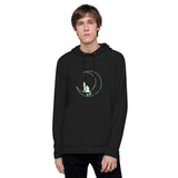 Sudadera ligera unisex"gato en la luna"