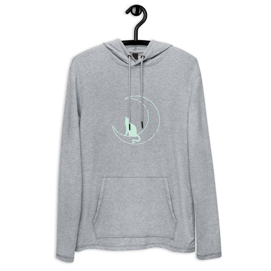 Sudadera ligera unisex"gato en la luna"