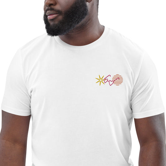 Camiseta de algodón orgánico unisex"gafas rosas"