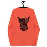 Sudadera orgánica raglán unisex"Red hot chilli peppers"