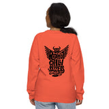 Sudadera orgánica raglán unisex"Red hot chilli peppers"