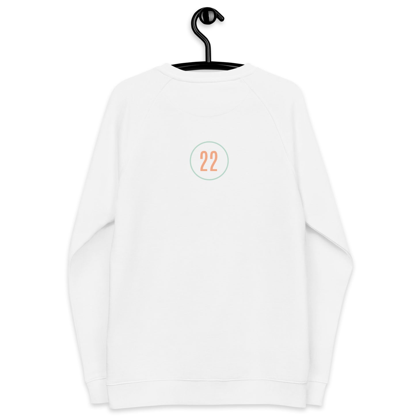 Sudadera orgánica raglán unisex"22"