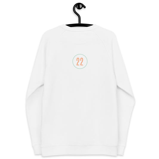 Sudadera orgánica raglán unisex"22"