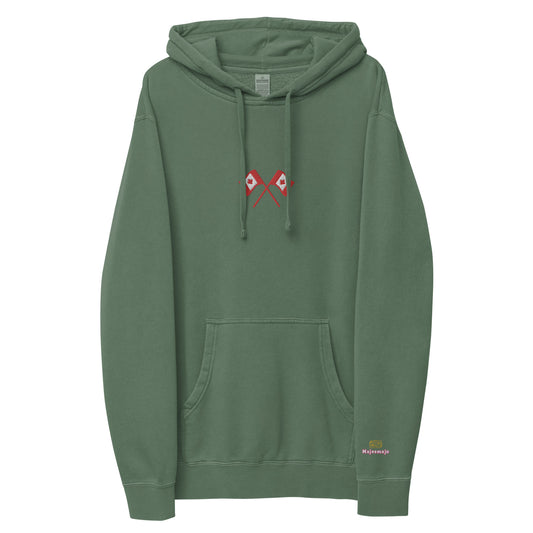 Sudadera con capucha teñida unisex"Bandera Canada"