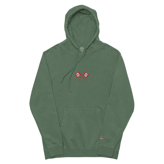 Sudadera con capucha teñida unisex"Bandera Canada"