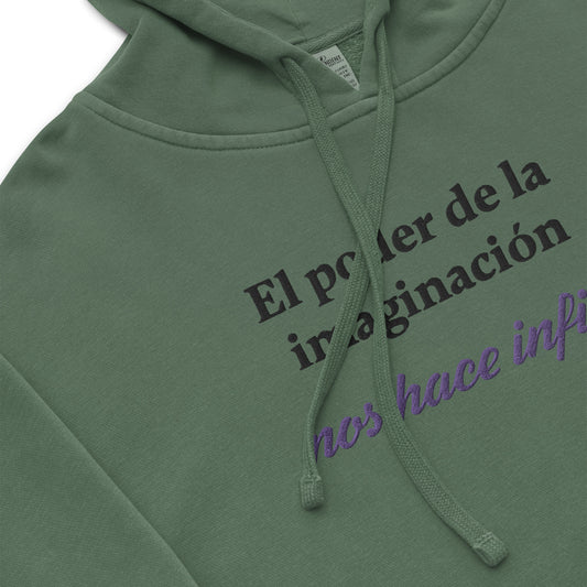 Sudadera con capucha teñida unisex"imaginacion"