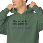 Sudadera con capucha teñida unisex"imaginacion"