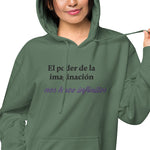 Sudadera con capucha teñida unisex"imaginacion"