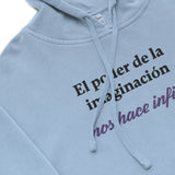 Sudadera con capucha teñida unisex"imaginacion"