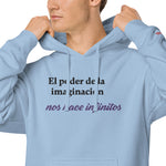 Sudadera con capucha teñida unisex"imaginacion"