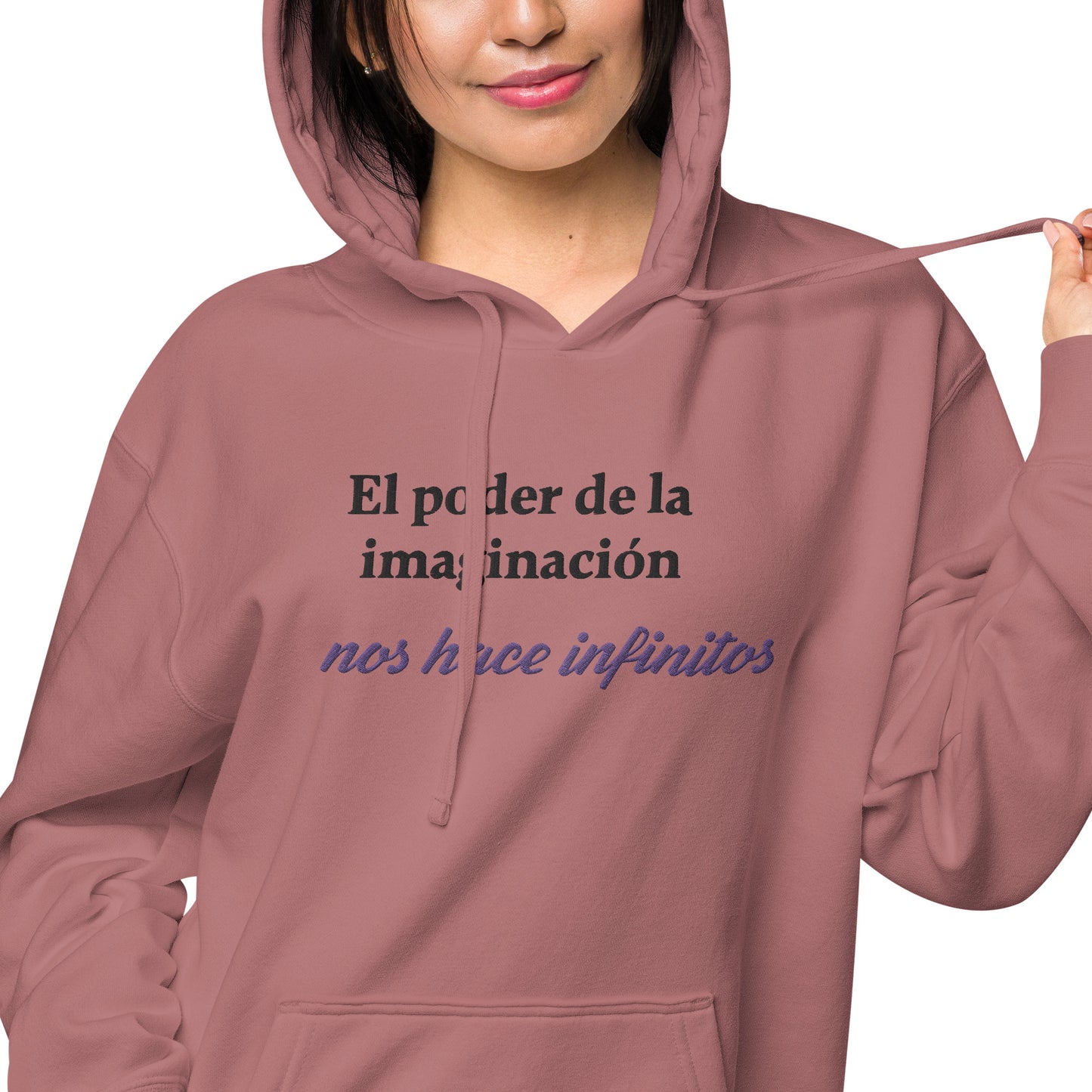 Sudadera con capucha teñida unisex"imaginacion"