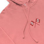 Sudadera con capucha teñida unisex"Bandera Canada"